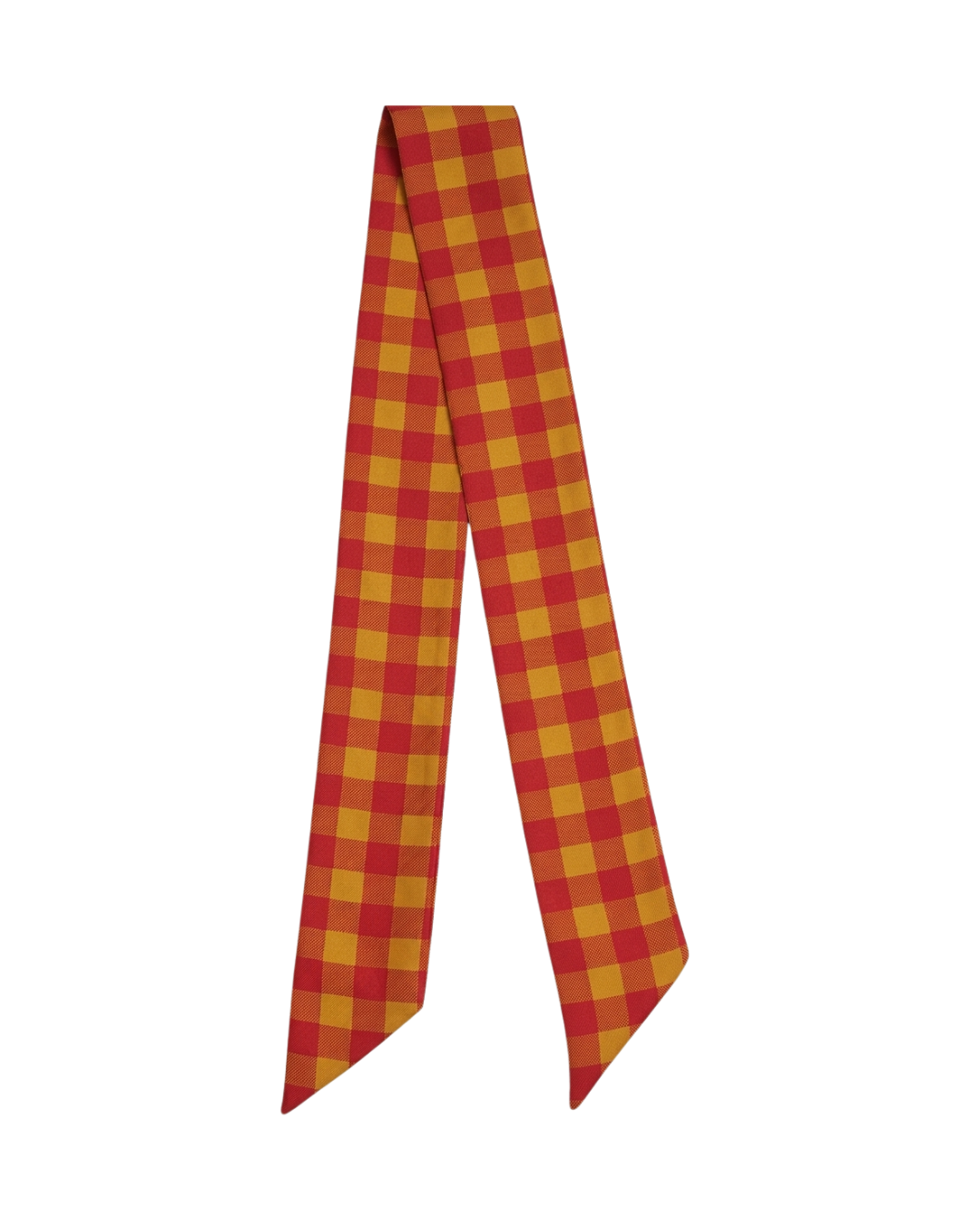 小物 TENDERLOIN SCARF CHECKER Heartland Check Silk Twilly Scarf | Jolie Franc Accessory - Red