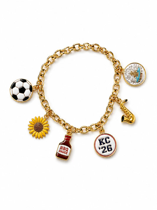 Kansas City Host City Charm Bracelet